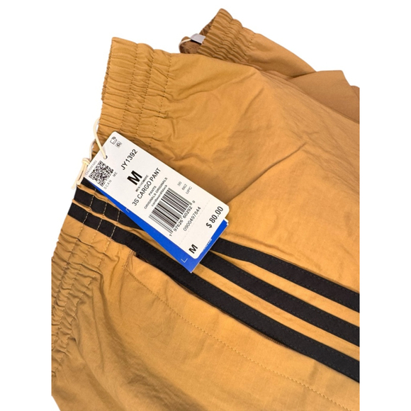 Men's Adidas Cargo Pants M Brown with Black Stripes - Picture 4 of 4
